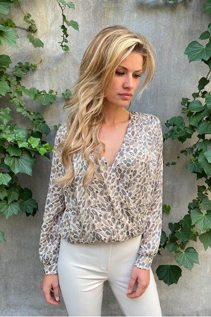 Toon details van Blouse - Artigli - AC35707 - Bruin Afbeeldingen van Blouse - Artigli - AC35707 - Bruin