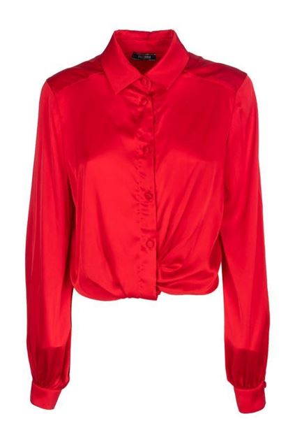 Toon details van Bloes - Fracomina - WT6003 - Rood Afbeeldingen van Bloes - Fracomina - WT6003 - Rood