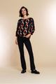 Picture of Blouse  - Geisha - 23686-20 - black/orange