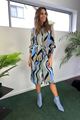 Afbeelding van Jurk - Soyaconcept - Jamilla 3 - bright blue