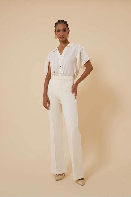 Toon details van Blouse - Artigli - AC36195 - Avorio Afbeeldingen van Blouse - Artigli - AC36195 - Avorio