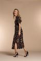 Afbeelding van Jurk - Geisha - 37055-60 - black/orange