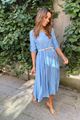 Picture of Jurk  - Selected by My Wish  - Effen boho - Blauw