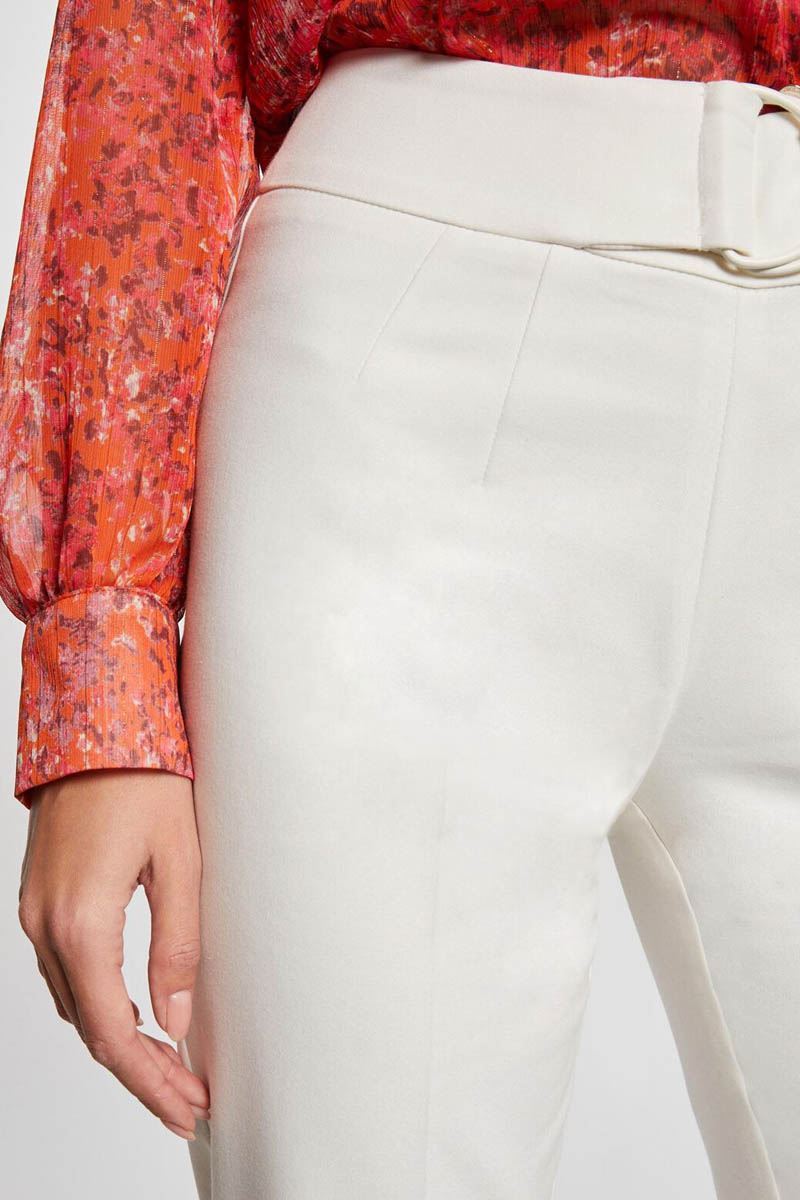 Morgan low waist slim fit broek marine