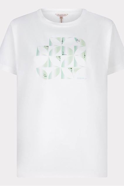 Picture of T-shirt - Esqualo - SP24.05019 - offwhite/gr