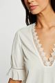 Afbeelding van Blouse - Morgan - Dblue - Off white