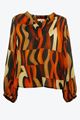 Afbeelding van Blouse - Signe Nature - 840126 - noir/orange/beige