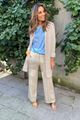 Gilet - Terra di siena - Lang - Beige -