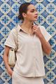 Picture of Blouse - Esqualo - SP25.30016 - light sand