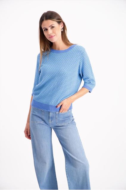 Picture of Pull - Signe Nature - 842118 - jeans turquoise