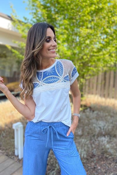 Afbeelding van T-shirt  - Terra di Siena - boho jeans