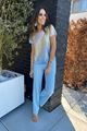Afbeelding van Blouse - Rinascimento - Geel LBauw  pailleten