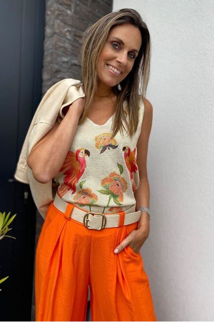 Afbeeldingen van Top - Terra di Siena - Lurex Gold oranje papegaai