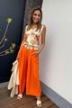 Afbeelding van Top - Terra di Siena - Lurex Gold oranje papegaai