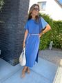 Afbeelding van Jurk- Terra di sienna - Blauw bloem