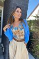Afbeelding van Top - Terra di Siena - Lurex Gold bloemen