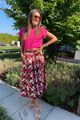 Afbeelding van Rok - Terra di Siena - Fushia print