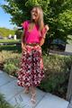 Afbeelding van Rok - Terra di Siena - Fushia print