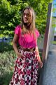 Afbeelding van T-shirt- Terra di siena -   fushia