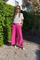 Afbeelding van Blouse - Selected by My Wish - wit km palmboom fuchsia
