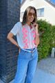 Picture of Blouse - Selected by Podium - wit km bloemen koraal