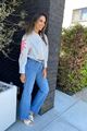 Afbeelding van Blouse - Selected by Podium - wit lm palmboom koraal