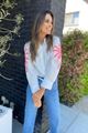 Afbeelding van Blouse - Selected by Podium - wit lm palmboom koraal