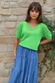 Picture of Pull - Terra di siena -   fluo groen / Korte mouw