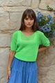 Picture of Pull - Terra di siena -   fluo groen / Korte mouw