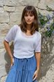 Picture of Pull - Terra di siena -   wit / Korte mouw