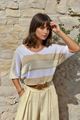 Picture of Pull - Terra di siena -   strepen Beige