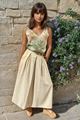 Afbeelding van Top - Terra di Siena - Lurex Groene bloemen