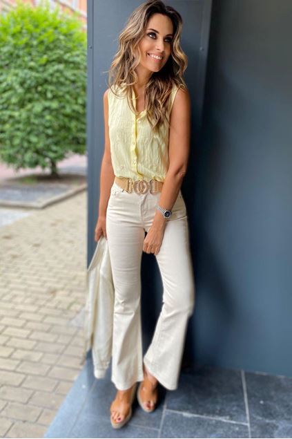 Afbeeldingen van Blouse - Selected by My Wish -  8049 - hartjes geel