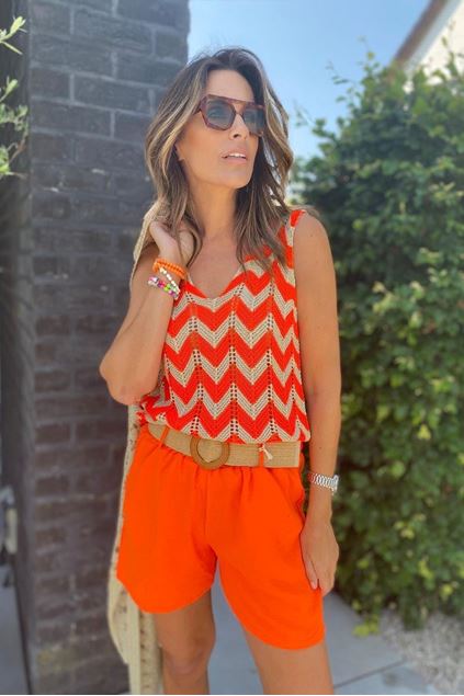 Afbeeldingen van Top - Terra di Siena - Lurex Gold oranje