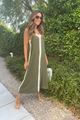 Jurk - Terra di siena - Groen / beige