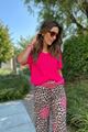 Afbeelding van Pull - Terra di siena -   fluo fushia