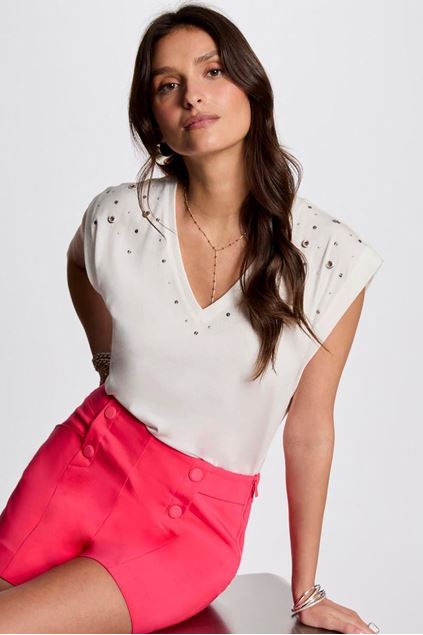 Picture of T-shirt- Morgan -Dclo - Wit
