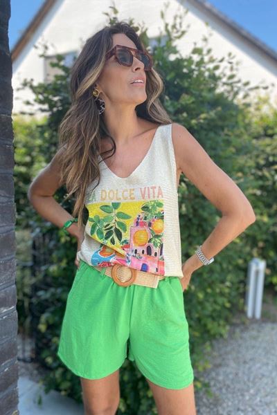 Afbeelding van Top - Terra di Siena - Lurex - la dolce vita