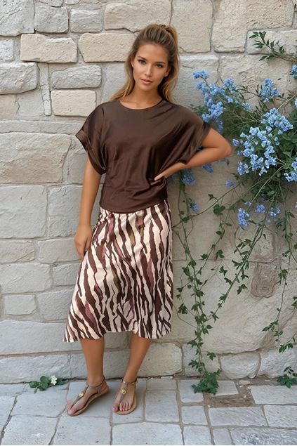 Picture of Rok - Terra di Siena -  Bruin/ Beige print