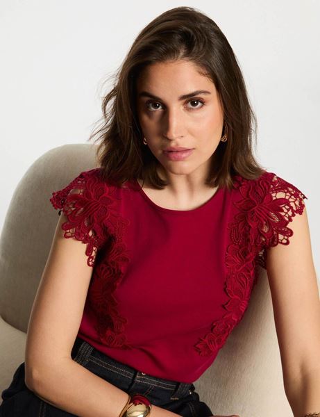 Picture of T-shirt- Morgan -Dflower -Bordeaux