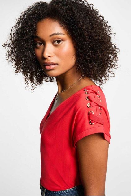 Afbeeldingen van T-shirt- Morgan -Dlacet - Rood