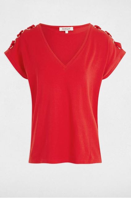 Afbeeldingen van T-shirt- Morgan -Dlacet - Rood