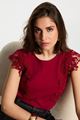 Afbeelding van T-shirt- Morgan -Dflower -Bordeaux