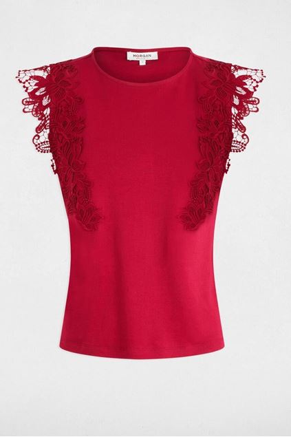 Afbeeldingen van T-shirt- Morgan -Dflower -Bordeaux