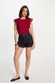 Afbeelding van T-shirt- Morgan -Dflower -Bordeaux