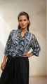Afbeelding van Blouse - Terra di Siena - Slangenprint - Grijs