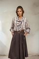 Afbeelding van Blouse - Terra di Siena - Slangenprint Bruin