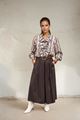 Afbeelding van Blouse - Terra di Siena - Slangenprint Bruin