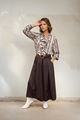 Afbeelding van Blouse - Terra di Siena - Slangenprint Bruin