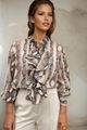 Afbeelding van Blouse - Terra di Siena - Slangenprint Bruin